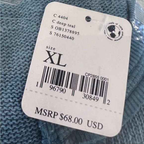 Free People Anyway Long Sleeve Tee In Deep Teal. NWT! Sz XL - Picture 12 of 14